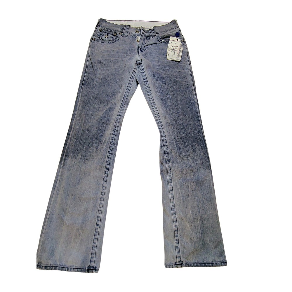 NWOT TRUE RELIGION Ricky Straight Fit Jeans with Snap Flap Pockets Size 29x32